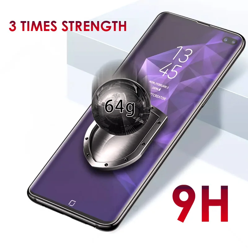 S10 5D полное клеевое Защитное стекло для экрана с УФ-жидкостью клейкое Samsung Galaxy S9 S8