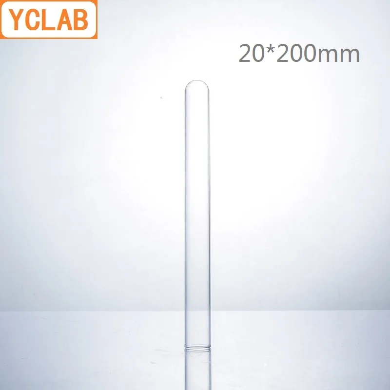 Стеклянная тестовая трубка YCLAB 10 шт. 20*200 мм плоская горловина стекло 3 дюйма