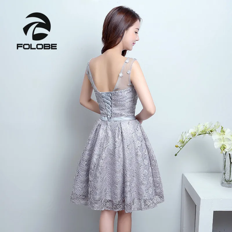 Женское кружевное платье без рукавов FOLOBE серое винтажное осеннее светильник с