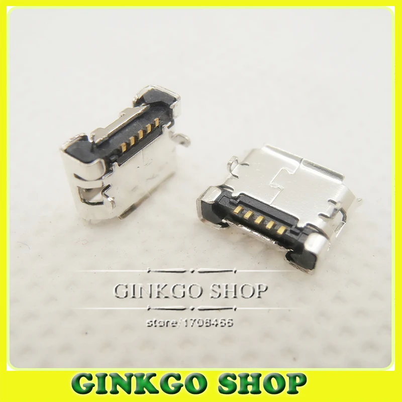 50 шт./лот планшетный ПК MINI USB Jack 5P мобильный телефон Micro коннектор 5pin 2 DIP foot