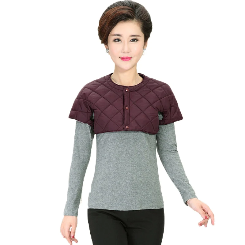 Зимний женский пуховик стеганый жилет красный синий фиолетовый болеро теплый