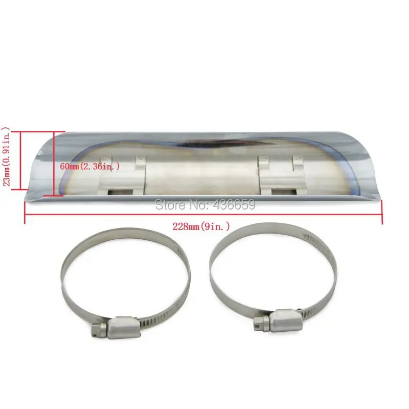 Новинка хромированный тепловой экран для выхлопной трубы Honda Shadow 600 1110 VTX1300 XTX1800