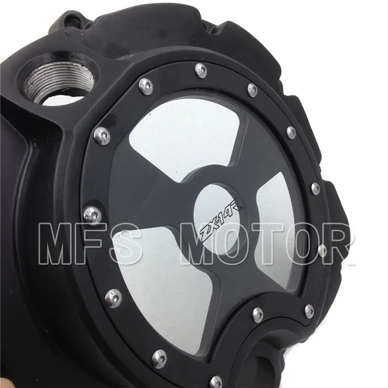 

Motorcycle Right Engine Clutch cover see through For Kawasaki ZX14R ZZR1400 2006 2007 2008 2009 2010 2011 2012 2013 Black