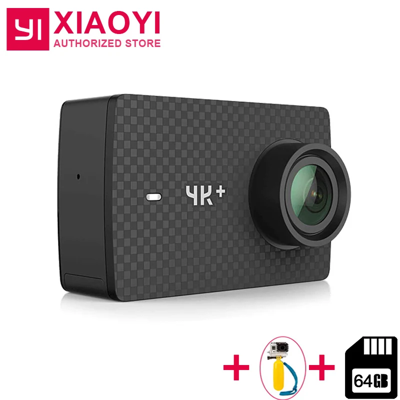 Международного спортивной экшн камеры Xiaomi YI 4 K плюс Камера 12MP 2 19 &quotRAW 155 градусов