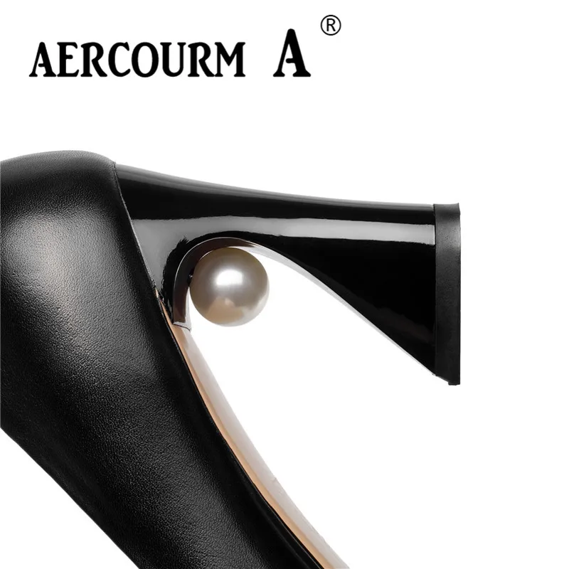 туфли женские натуральная кожа Aercourm A 2018 г. Для женщин модные черные ботинки