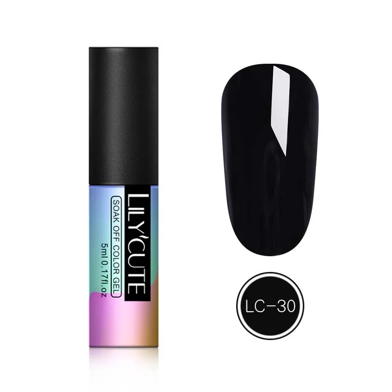 black color LILYCUTE Магнитный Блестящий Гель-лак для ногтей цветной кошачий глаз УФ замочить от ногтей Гель-лак для маникюра - Цвет: black color