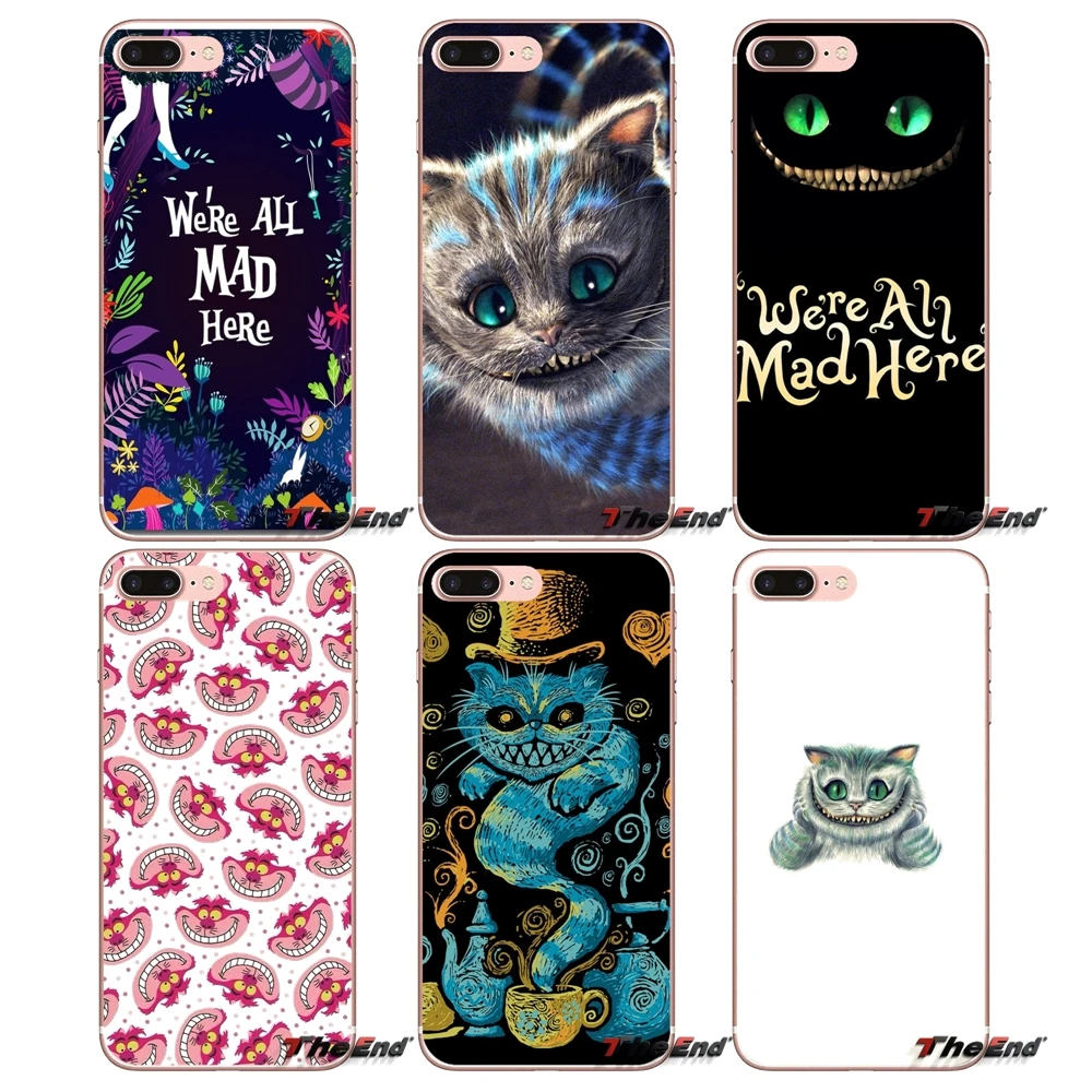 Для iPhone X 4 4S 5 5S 5C SE 6 6S 7 8 плюс samsung Galaxy J1 J3 J5 J7 A3 A5 2016 2017 с изображением Чеширского