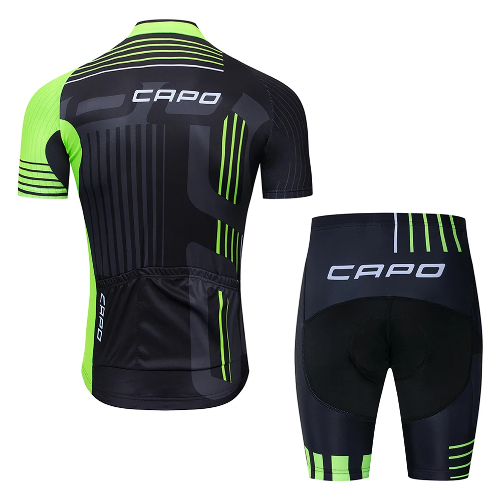 CAPO Велоспорт Джерси летний комплект велосипедный костюм, трико Ropa Ciclismo MTB велосипеда одежда спортивный костюм