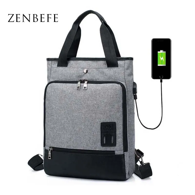 Многофункциональная деловая сумка ZENBEFE рюкзак для ноутбука с внешней USB-зарядкой