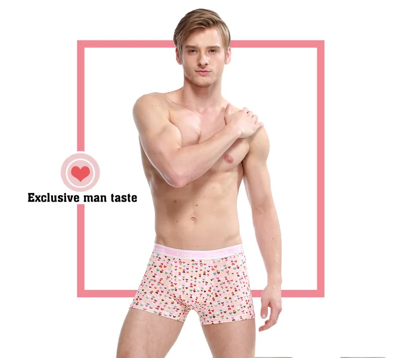 men underwear Парное нижнее белье, одежда для влюбленных, хлопковые трусы для женщин и мужчин, боксеры, мужские шорты с принтом, сексуальные трусы для женщин - Цвет: men underwear