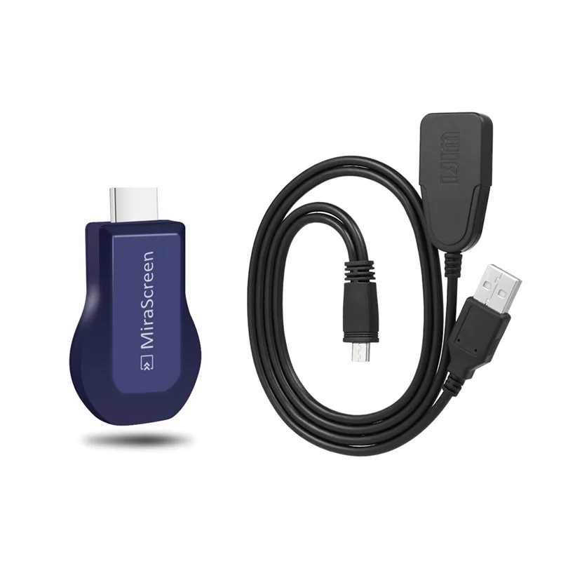Синий MiraScreen Miracast Airplay DLNA tv Stick HD 1080P Беспроводной Wi-Fi дисплей ключ приемник для Google Cromecast - Цвет: Синий