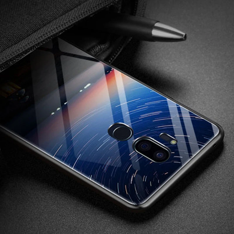 Для LG G7 чехол G7ThinQ животный узор закаленное стекло задняя крышка чехол LGG7 G7 ThinQ G710 ударопрочный стеклянный чехол для LG G7 тонкий Q