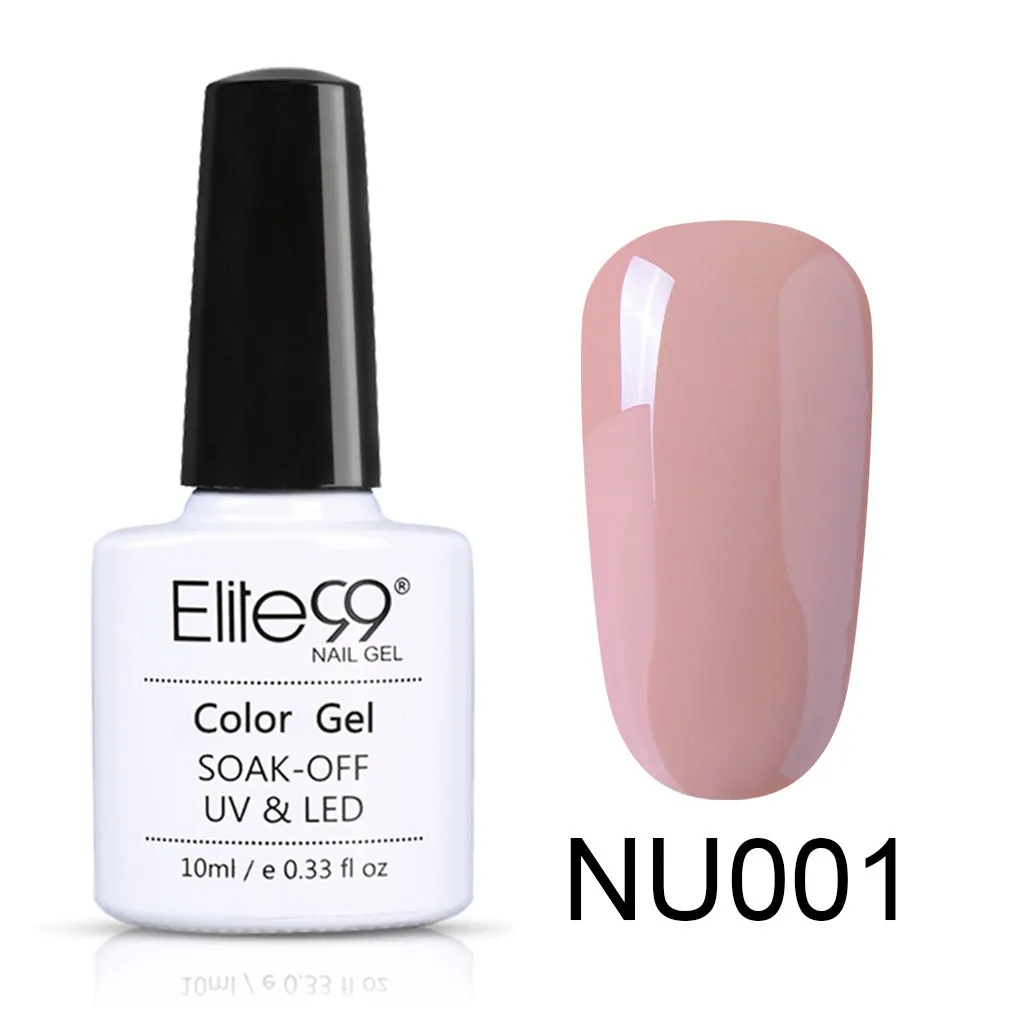 NU001 Elite99 10 мл телесный цвет серия Гель-лак для ногтей впитывающийся Гель-лак для ногтей полуперманентный Гель-лак для ногтей - Цвет: NU001