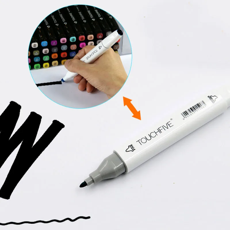 TOUCHFIVE 12 цветов художественные маркеры набор двойная голова художника эскиз масляной на спиртовой основе маркеры для анимации Манга