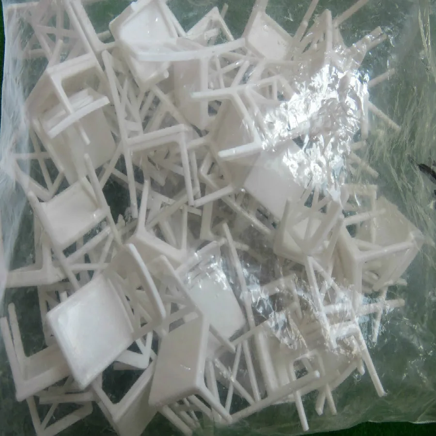20 штук 1/20 1/25 1/30 ABS пластиковый миниатюрный модель стула DIY строительный песок стол сцена производственные материалы внутренняя мебель