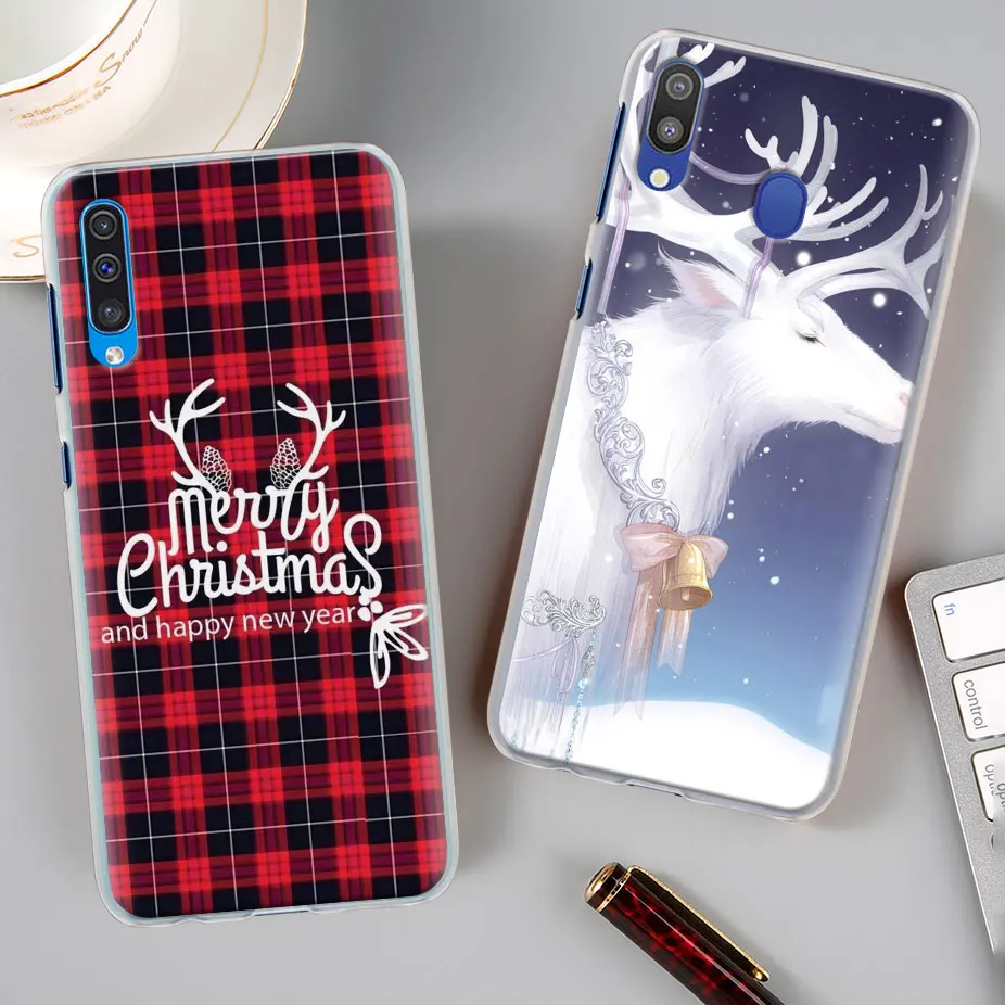 Счастливого Рождества год Лось snowma чехол КРЫШКА ДЛЯ samsung Galaxy A30 A40 A50 A70 A6 A8 плюс A7 A9 M30 чехол для телефона Coque