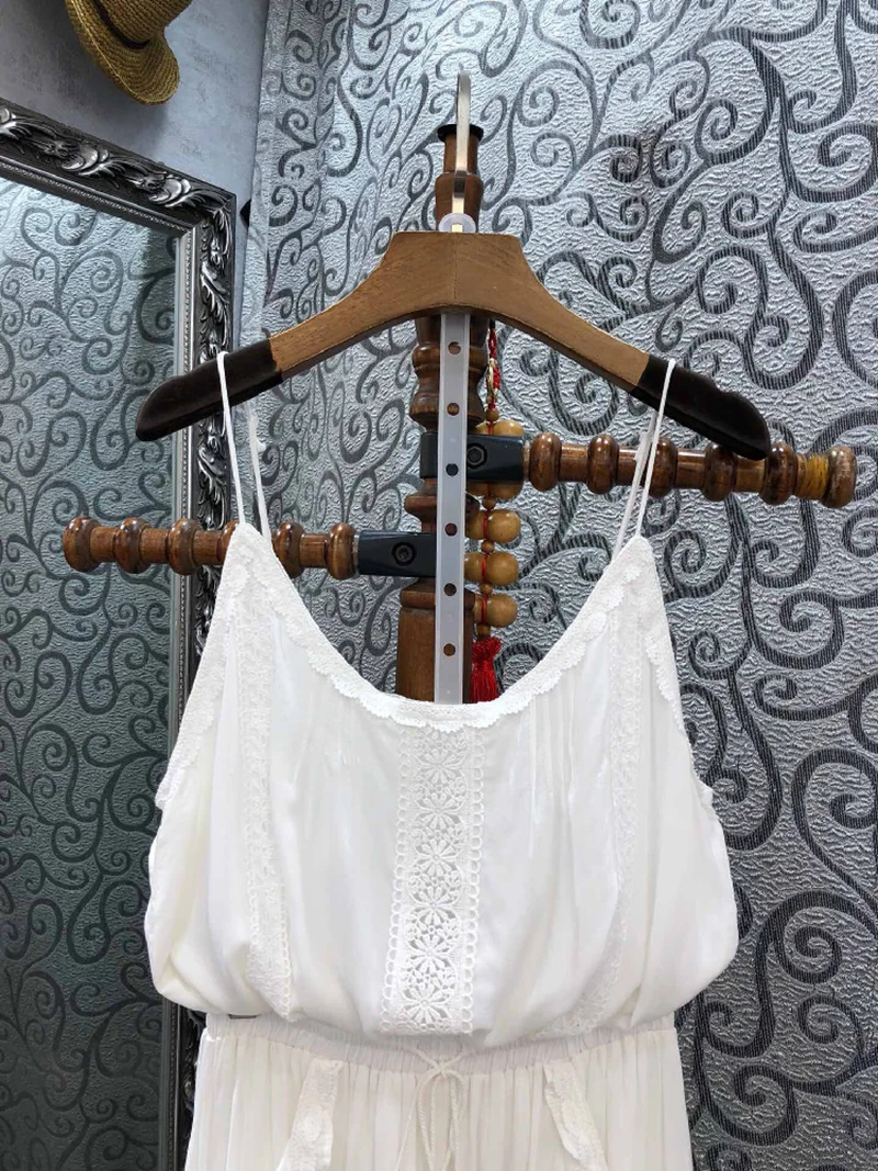 TEELYNN Boho юбка белая висячая рок Хлопок Кружева Макси Юбки эластичный пояс Летняя женская юбка Пляжная Цыганская длинная юбка Faldas
