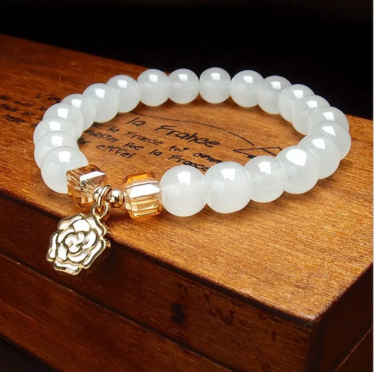 Оптовая продажа браслеты ручной работы из натурального камня эластичные