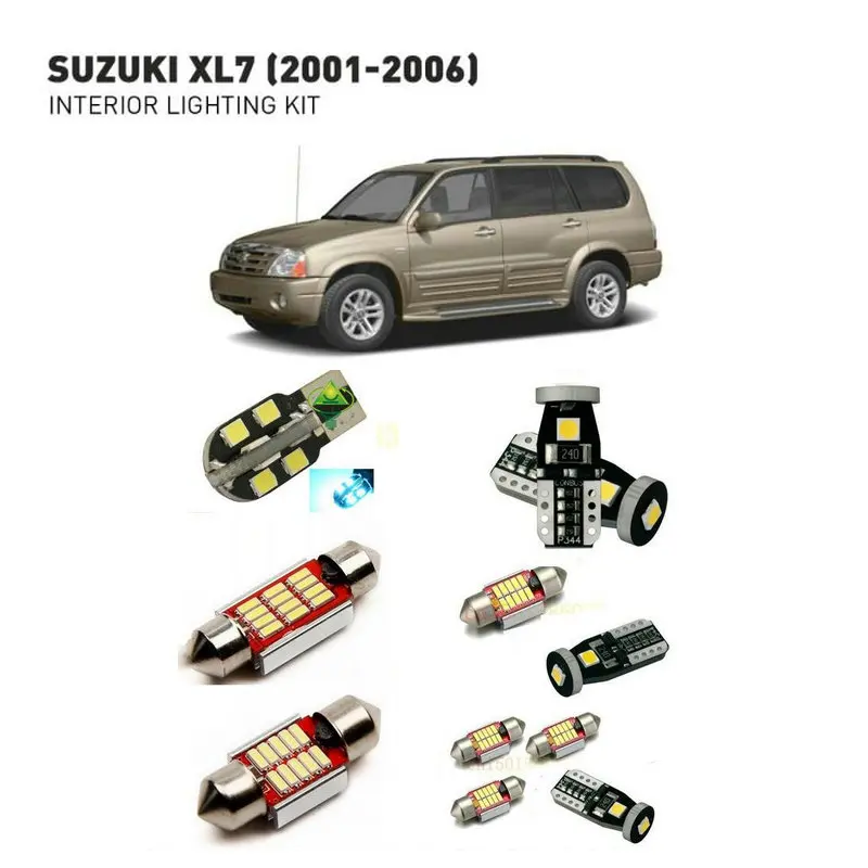 Светодиодные внутренние фары для Suzuki xl7 2001 2006 7 шт. светодиодные автомобилей