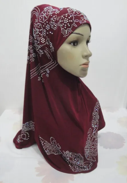 H968 последние мусульманских один piecehijab со многими стразами, исламский шарф, быстрая