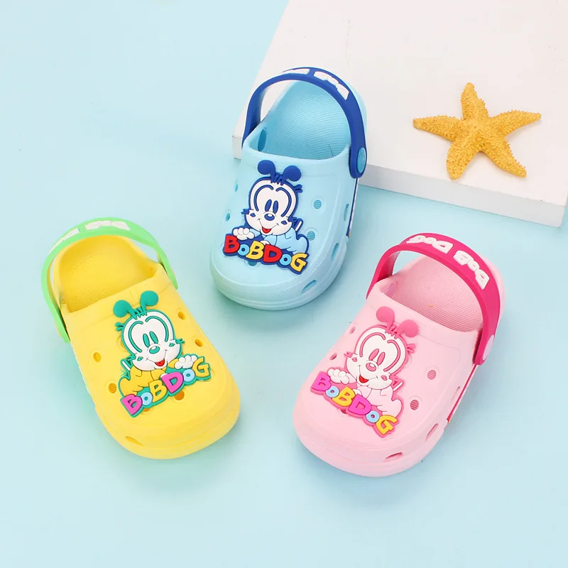 Новинка лета 2019 детские туфли с дырками Симпатичные Нескользящие домашние