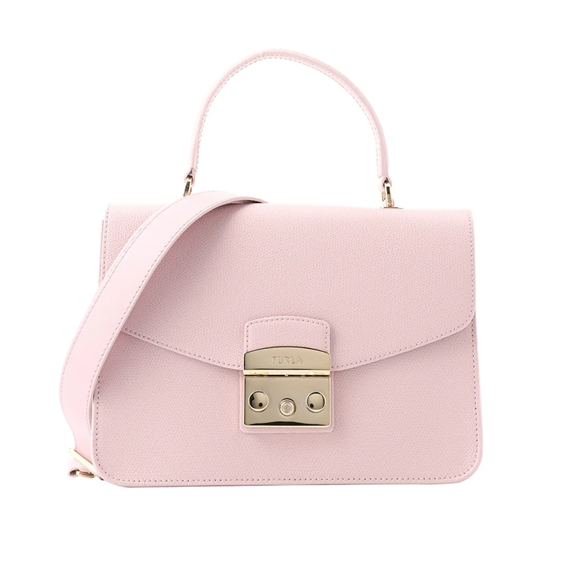 pink115009910 Кожаная сумка с верхней ручкой FURLA METROPOLIS BLE8 - Цвет: pink115009910