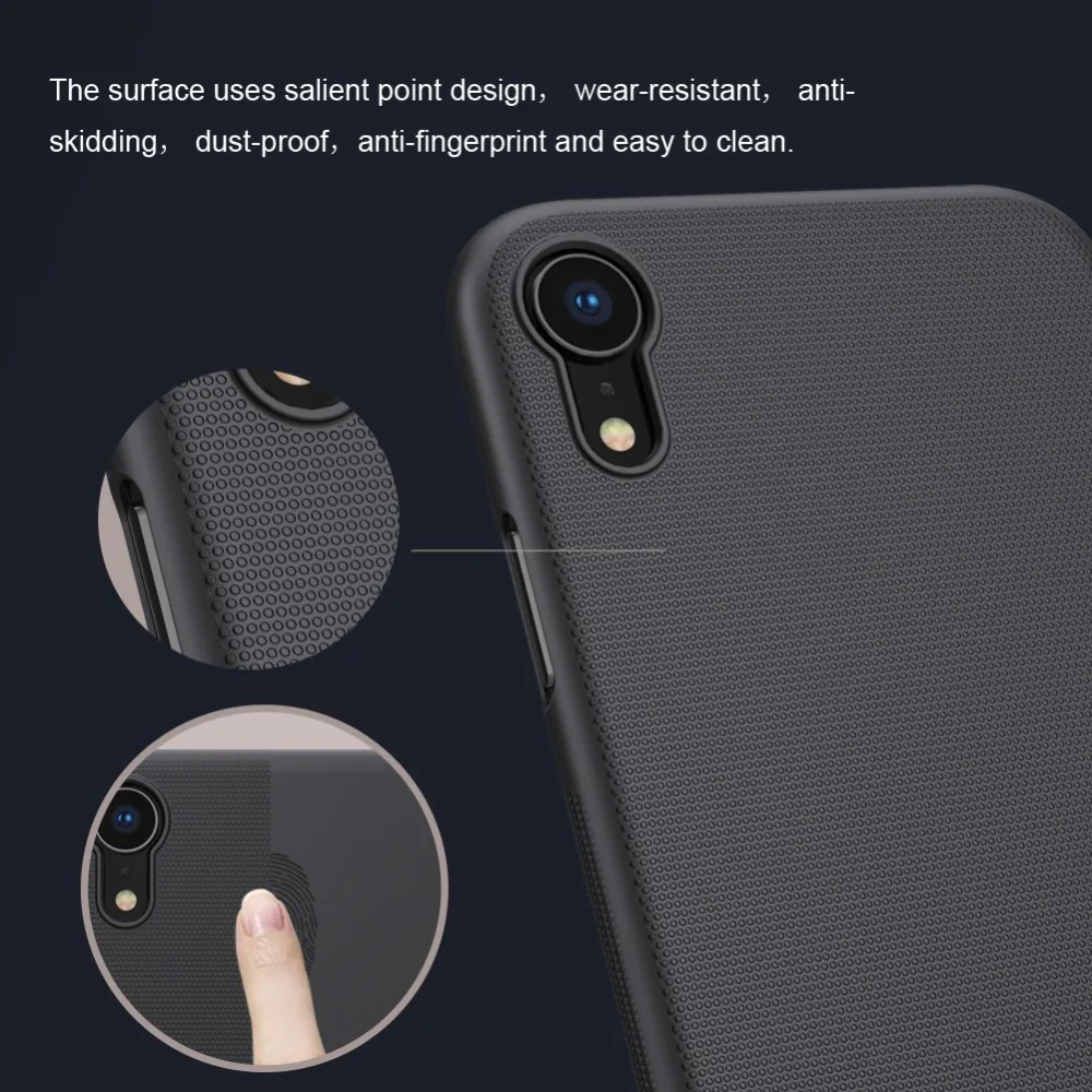 Для iPhone XR чехол Nillkin Super Frosted Shield для iPhone XR Ультратонкий матовый Жесткий Чехол для iPhone XR Nilkin чехол для телефона