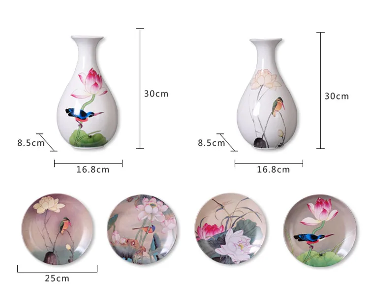 Lotus ceramics декоративные тарелки настенные украшения китайская Декоративная посуда ремесла домашний ТВ фон настенные Подвески
