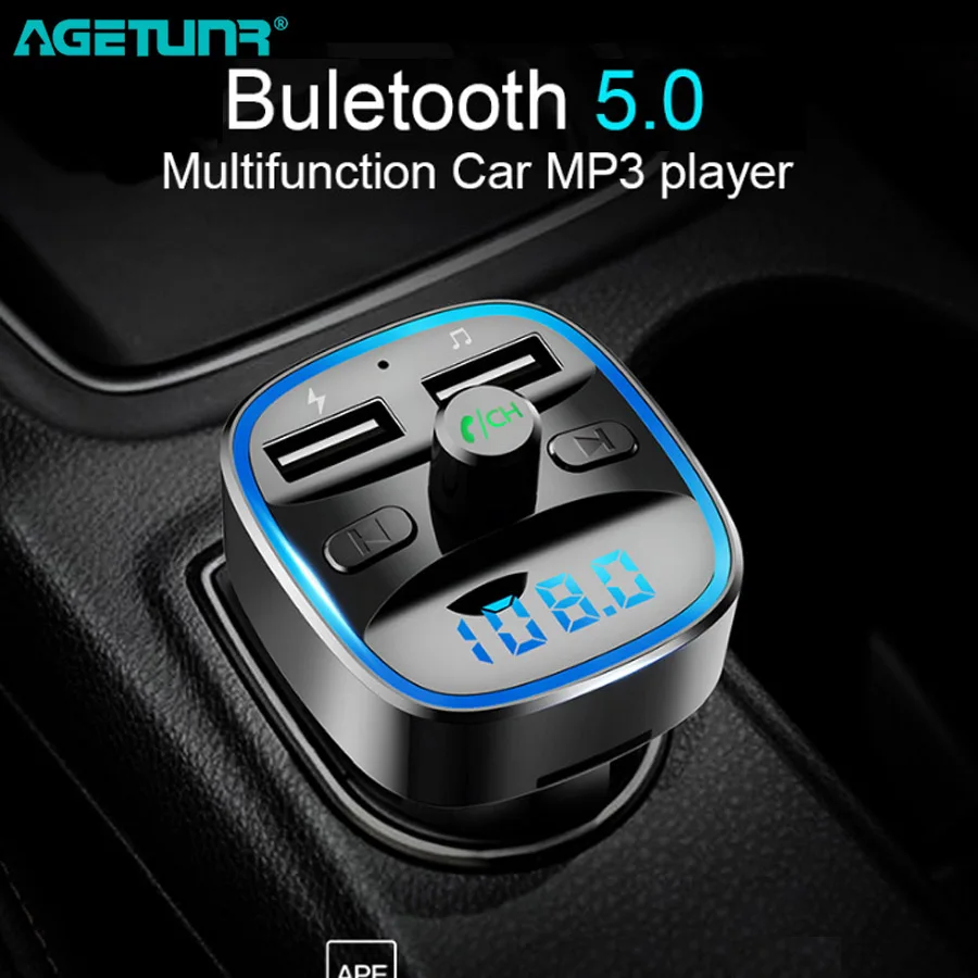 Автомобильный Mp3 музыкальный плеер AGETUNR Bluetooth 5 0 приемник FM передатчик