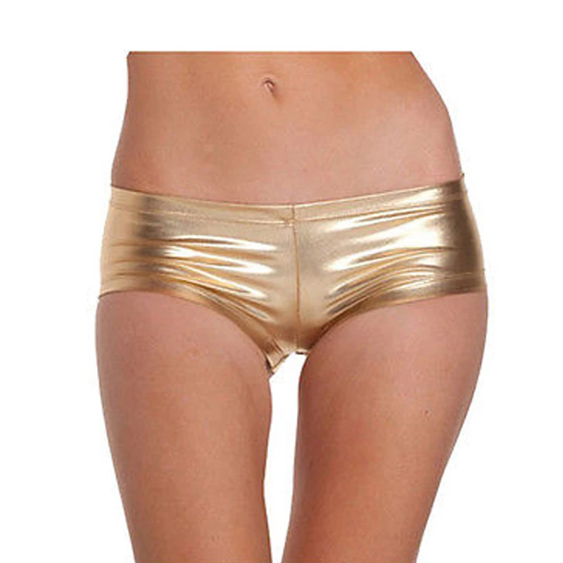Push up Bikini Bottom Brazilian Swimwear Women PU Leather Panties Sexy Briefs Solid Swimsuit Two-Piece Separates Underwear