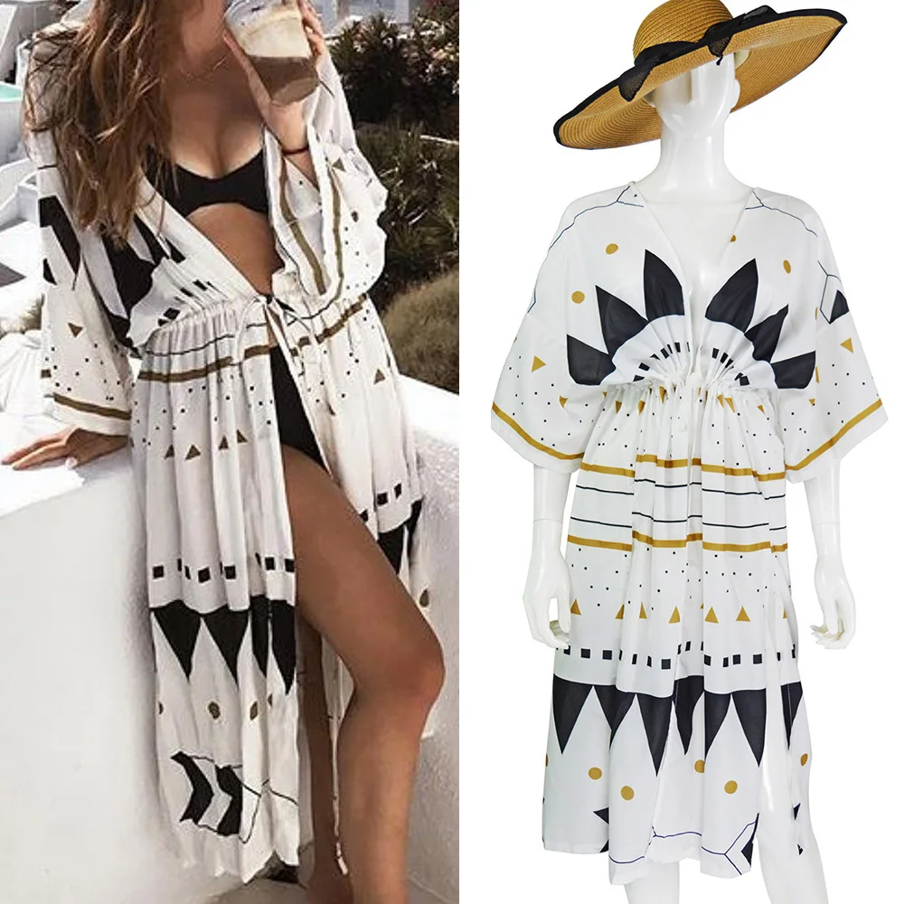 Womens Cardigan Ladies Cover Up Robe Beach Summer Open Front Dress Fashion | Женская одежда