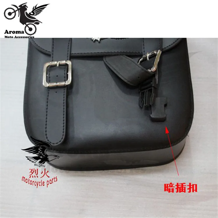 Черная кожаная боковая сумка для инструментов 2 шт. мотоциклетная багажная Harley