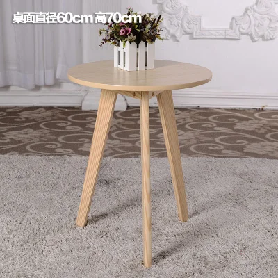 E1 D 60cm H 70cm Модные кофейные столы в стиле Луи, простой креативный чайный столик в Северной Европе, Круглый трехногий Soild деревянная мебель - Цвет: E1 D 60cm H 70cm