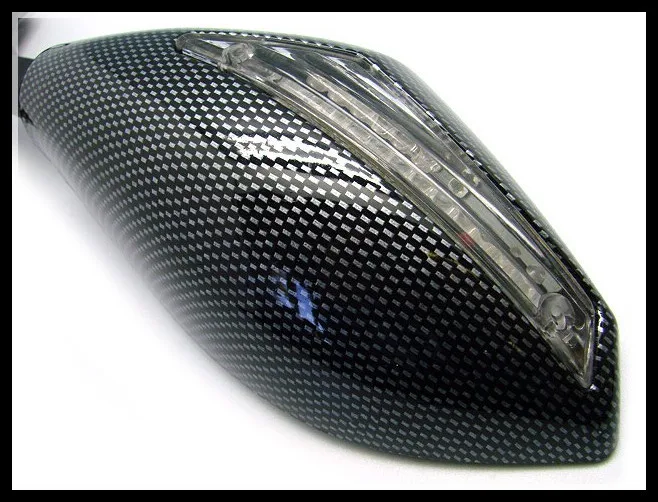 Карбоновые Светодиодные поворотники интегрированные зеркала для Suzuki Katana GSXR honda