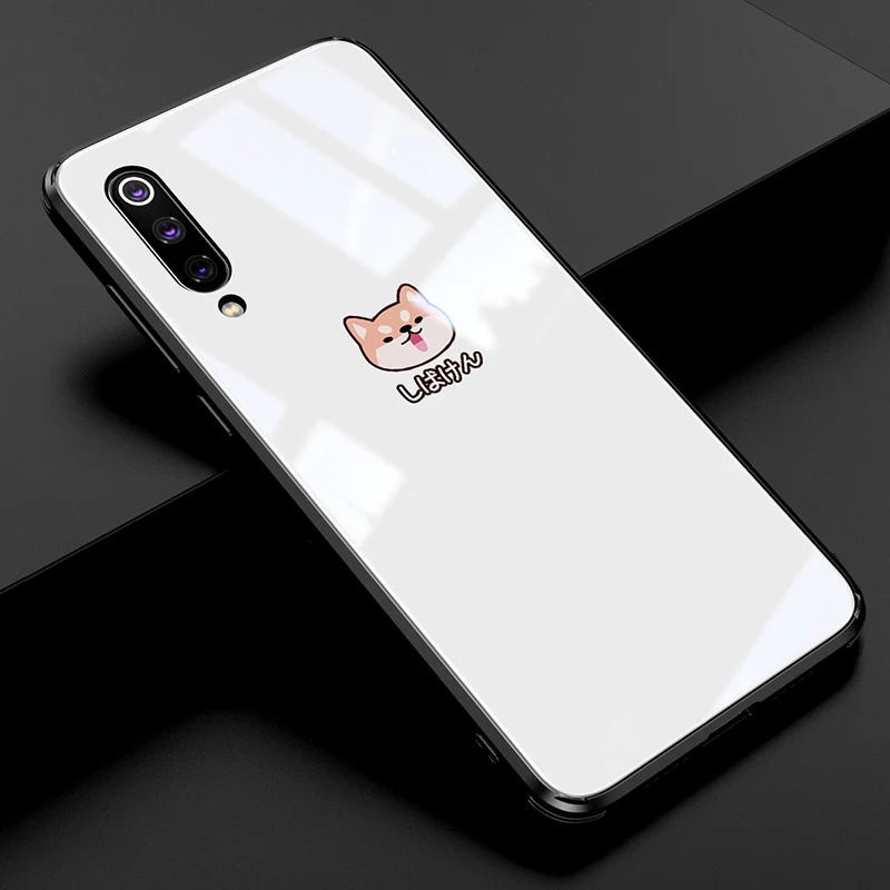 baisechaiquan 6D стеклянный чехол с узором для xiaomi mi 9 mi 9 se, роскошные животные, закаленное стекло для любви, силиконовая рамка, Жесткий Чехол для xiaomi mi 9 mi 9 - Цвет: baisechaiquan