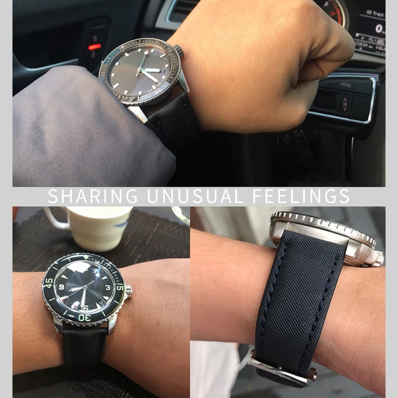 Ремешок складной из воловьей кожи для наручных часов 23 мм|Ремешки часов| |