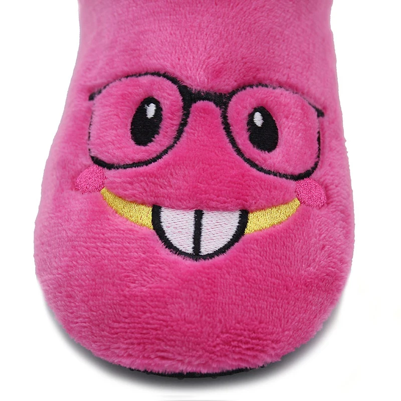 

STONE VILLAGE Cartoon Cute Indoor Slippers Reindeer Pattern Plush Indoor Cotton Shoes Non-slip EVA Sole Floor Slippers 18122