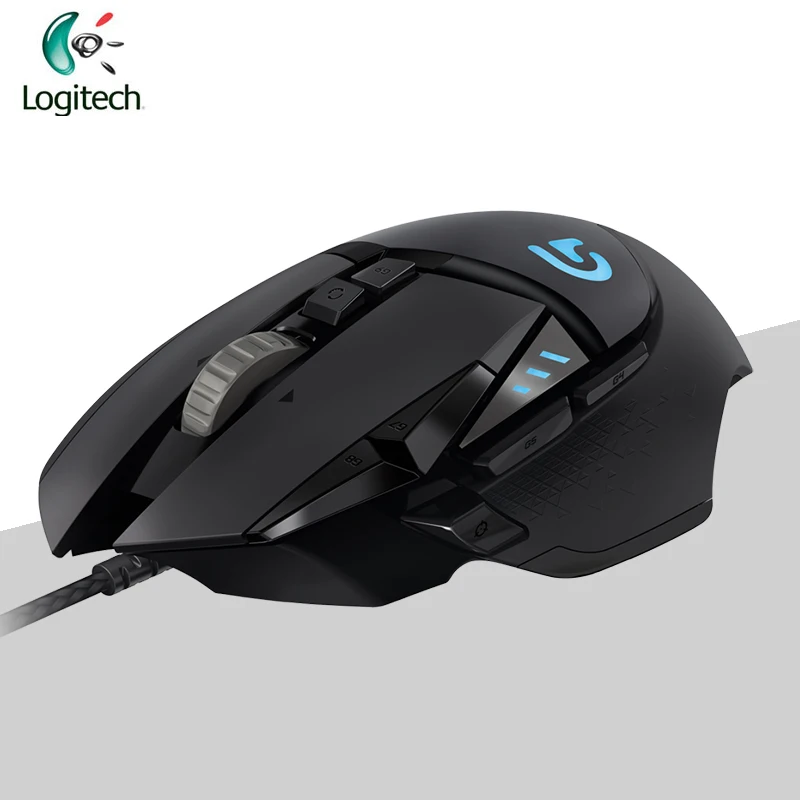 Оригинальная Проводная игровая мышь logitech G502 RGB для мыши геймера поддержка