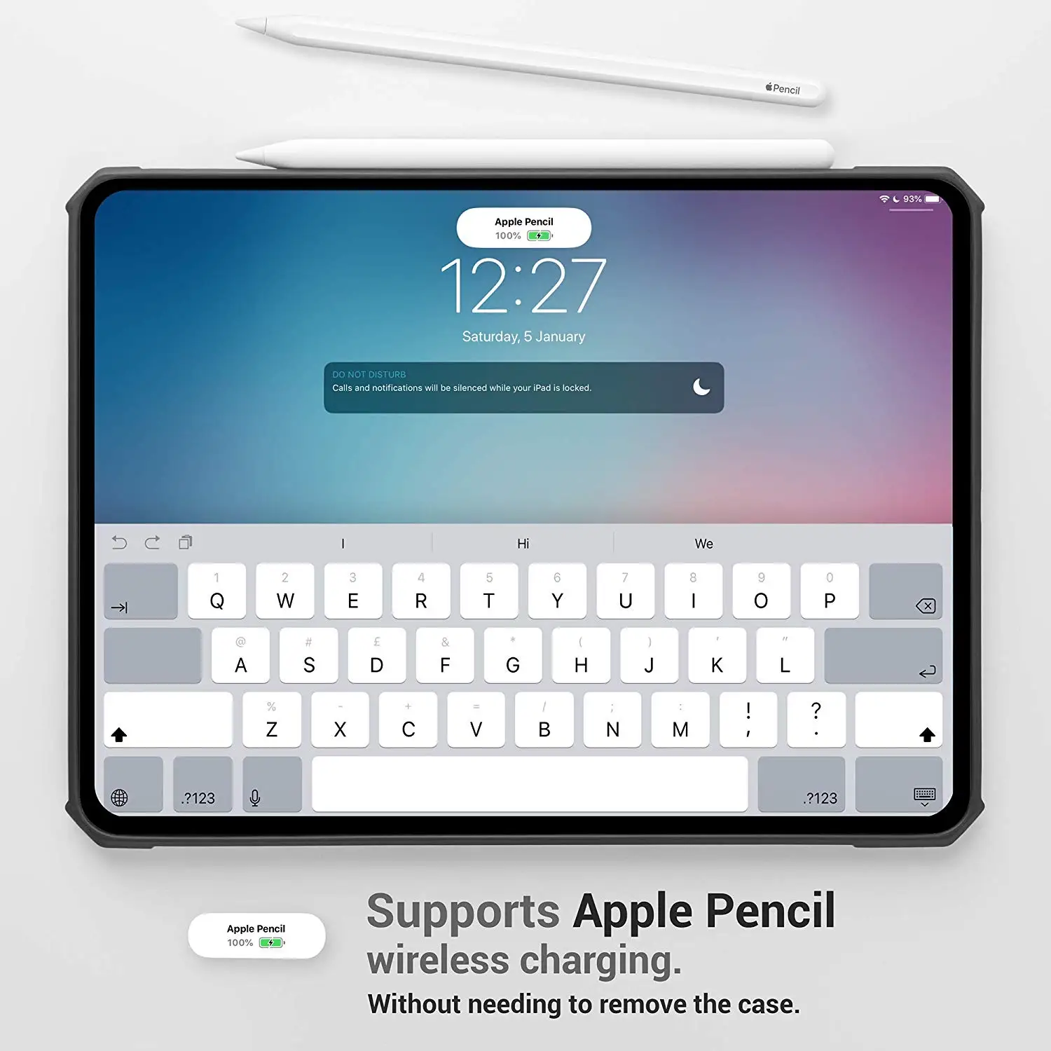Ультратонкий Прозрачный чехол для iPad Pro 12 9 дюйма поддержка беспроводной зарядки
