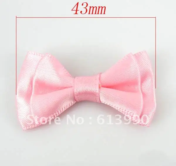 Бесплатная доставка 180 шт./лот милый стильный розовый атласной лентой бантом