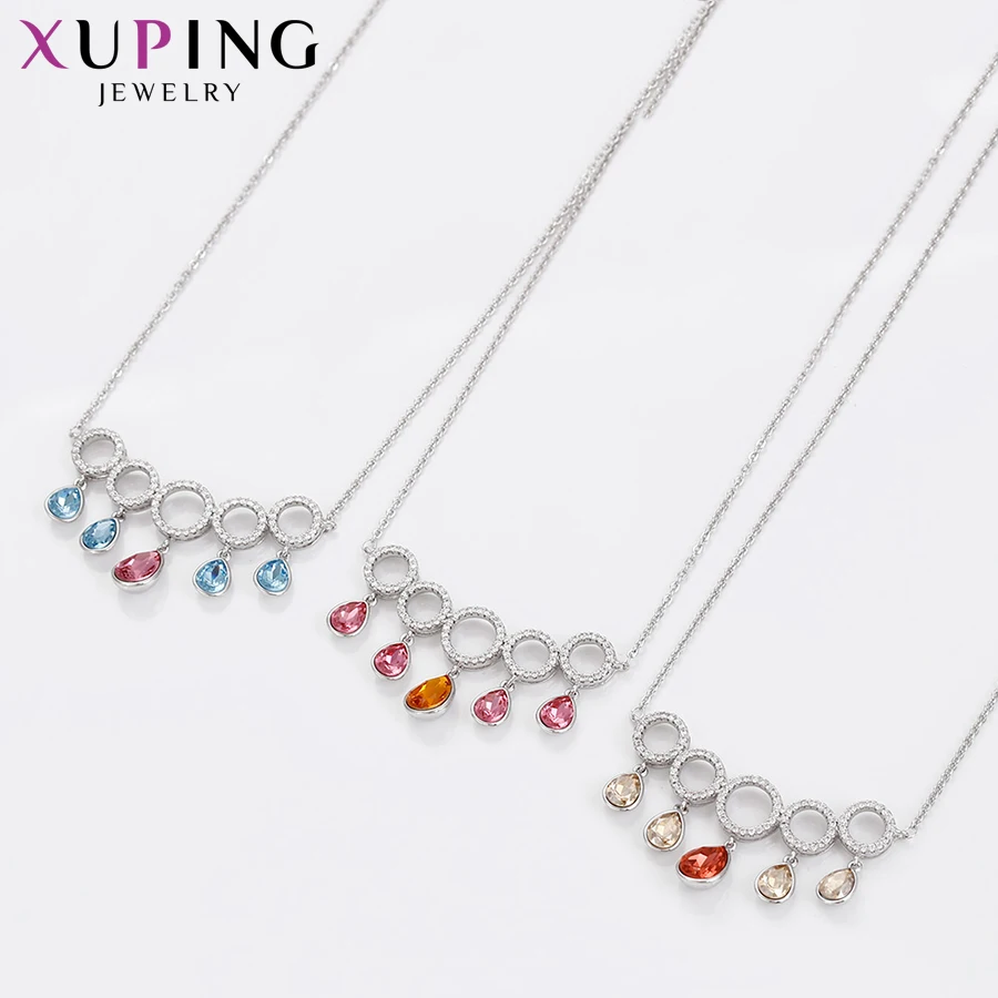 Xuping Water Dorp ожерелье кристаллы от Swarovski красочные романтические ювелирные изделия