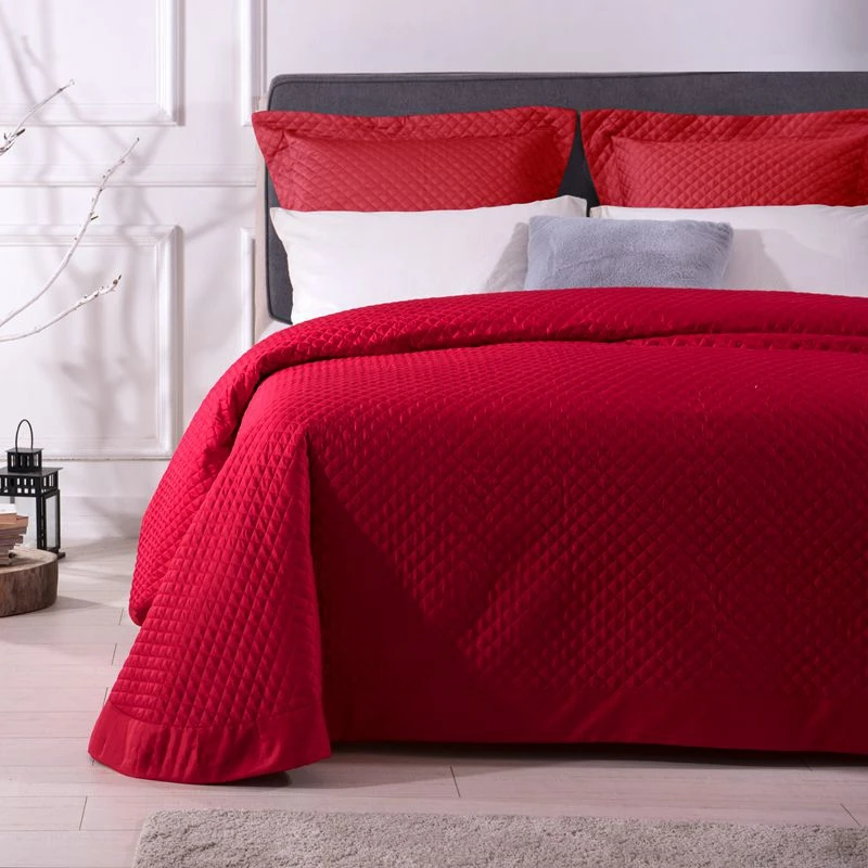 安い 高品質快適なエジプト綿赤グレーピンクベージュ厚い毛布ベッドカバーベッドカバーベッドシートサイズカスタマイズすることができ