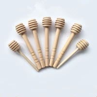 100pcslot xbees mini wooden honey stick wood stick honey dipper honey spoon stick honey stirring rod