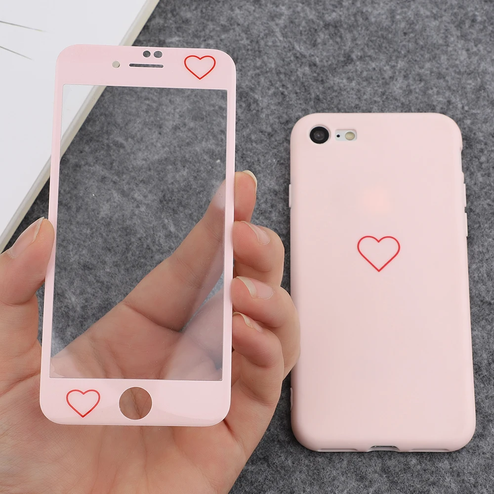 Полная защита экрана L FADNUT 360 для iPhone X Xr Xs Max 8 7 6S 6 Plus 5 5S SE милый силиконовый мягкий