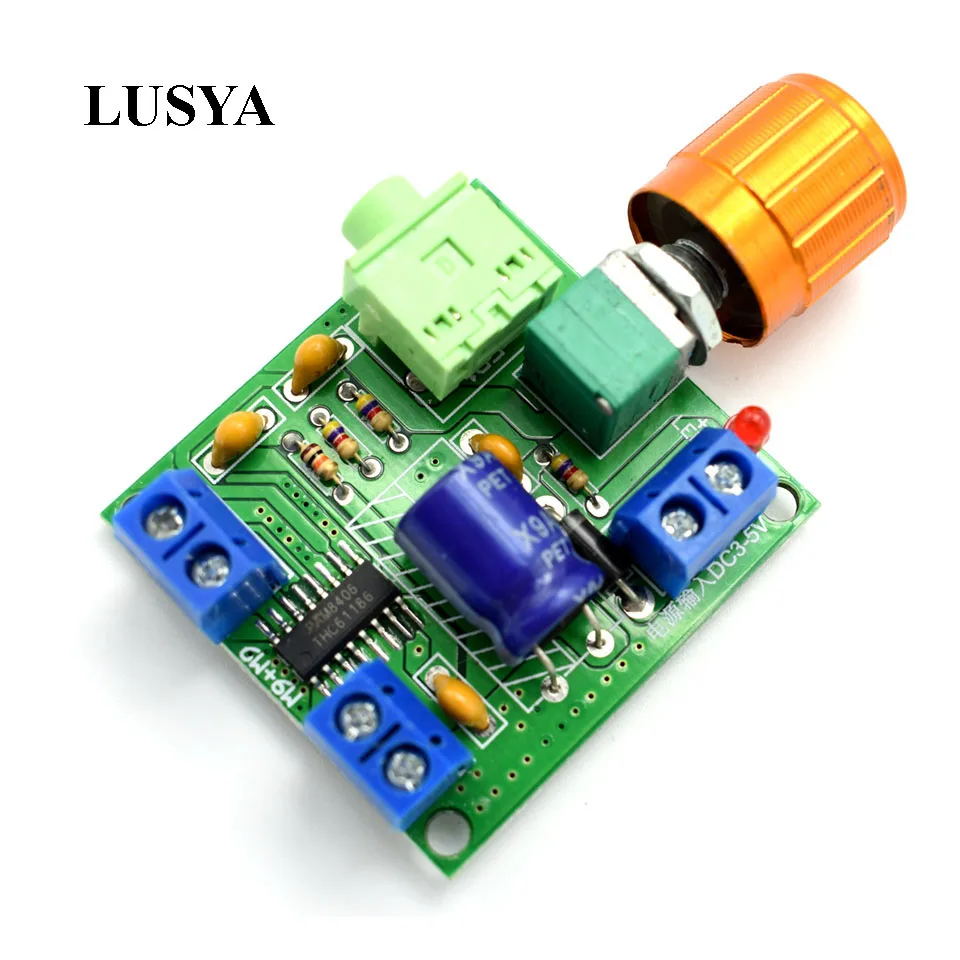 Lusya Class D PAM8406 цифровой усилитель аудио Плата 6 Вт + стерео для динамика amp DC3V 5V F1