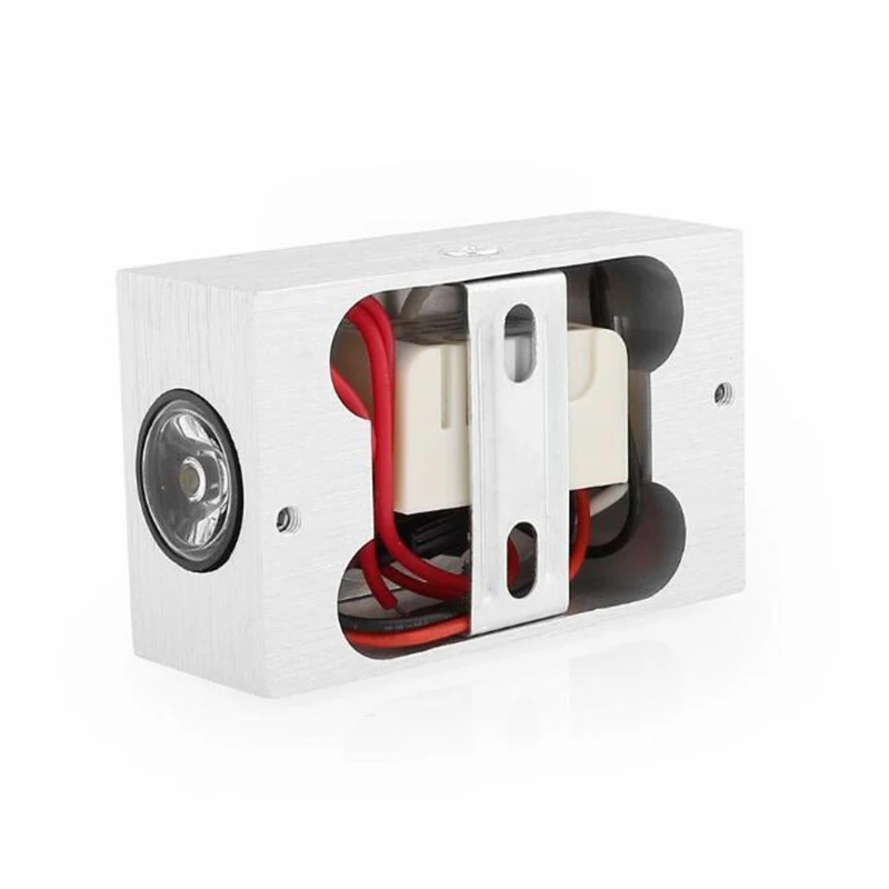 2 Вт 6 Алюминиевый бра рельс проект квадратный светодиодный настенный светильник