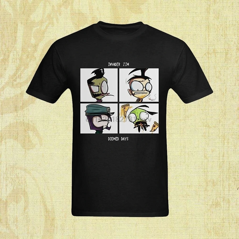 Cotton Mens Invader Zim Doomed Days Summer T-shirts | Мужская одежда