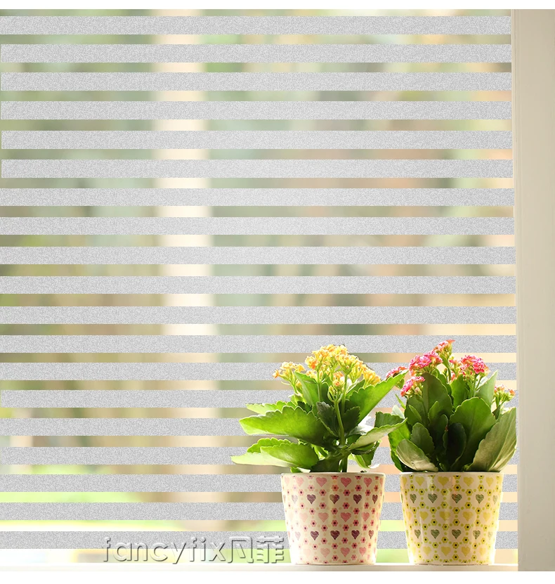 

Pure scrub thin Line film window stickers bathroom without glue Vinyl semi transparent decals explosion-proof grilles paper