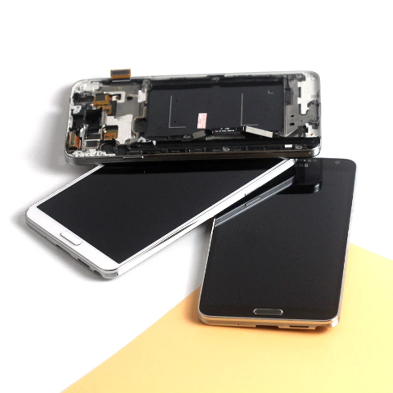 5,7 ''ЖК-дисплей для SAMSUNG Galaxy Note 3, сенсорный ЖК-дисплей с рамкой Note 3, N9000, N9005, N900A, запчасти для сенсорного экрана