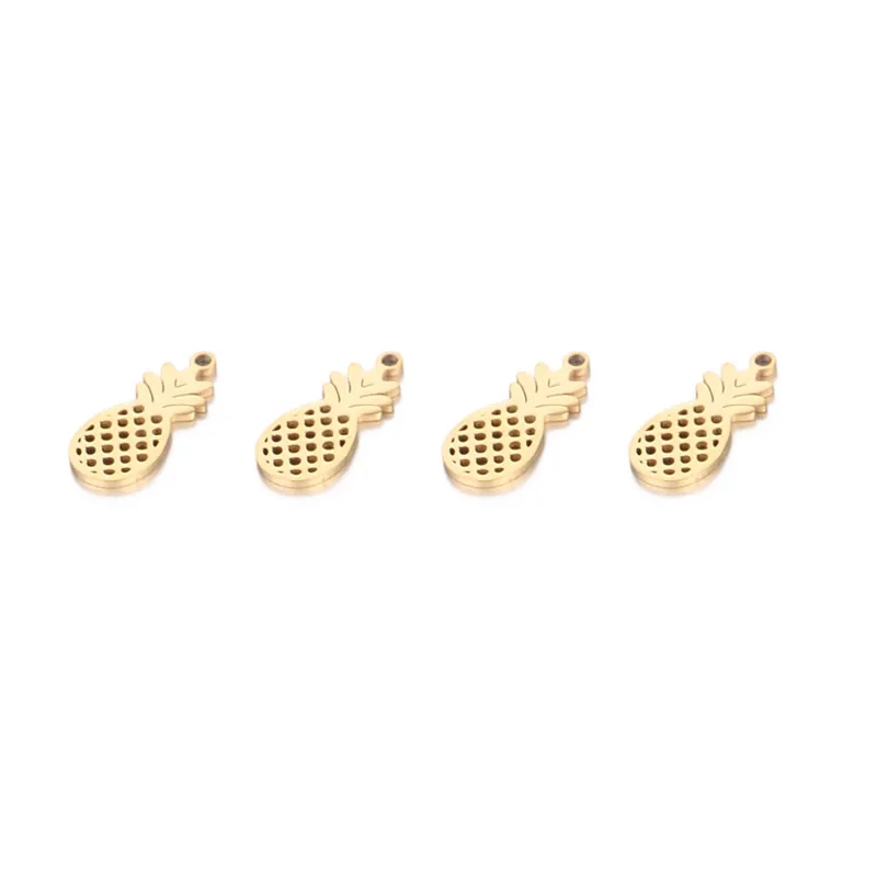 gold A style 10 шт./лот,, модные амулеты "Ананас", кулон с двумя отверстиями, Conncetor, фруктовые подвески, подходят для Diy браслета, ожерелья, изготовления ювелирных изделий - Окраска металла: gold A style